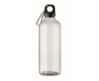 Translucent RPET bottle with cap and carabiner 500 ml colour transparent
