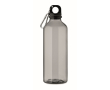 Translucent RPET bottle with cap and carabiner 500 ml colour transparent grey