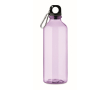 Translucent RPET bottle with cap and carabiner 500 ml colour transparent violet