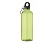 Translucent RPET bottle with cap and carabiner 500 ml colour transparent lime