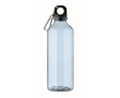 Translucent RPET bottle with cap and carabiner 500 ml colour transparent light blue