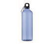 Translucent RPET bottle with carabiner 750ml colour transparent blue