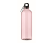 Translucent RPET bottle with carabiner 750ml colour transparent pink