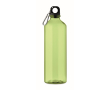 Translucent RPET bottle with carabiner 750ml colour transparent lime
