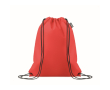 RPET non-woven drawstring backpack bag 80 g/m² colour red