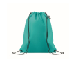 RPET non-woven drawstring backpack bag 80 g/m² colour turquoise