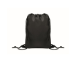 Kids RPET polyester drawstring backpack with black cords colour black