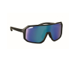 Sports sunglasses with mirrored UV400 lenses colour blue