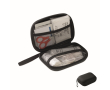 First aid kit in rigid plastic case colour black