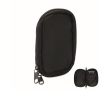 RPET key case with zipper and 5 rings colour black
