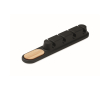 Silicone cable organizer with bamboo detail colour black