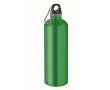 Recycled stainless steel bottle with carabiner 1L colour green