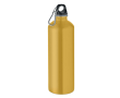 Recycled stainless steel bottle with carabiner 1L colour mustard