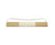 Roll-up natural straw beach mat with strap colour beige