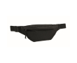 RPET 600D polyester waist bag with zippers colour black