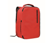 RPET polyester cabin backpack with trolley strap 15'' colour red