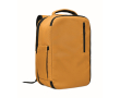 RPET polyester cabin backpack with trolley strap 15'' colour honey