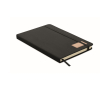 Notebook with RPET polyester cover and 192 pages A5 colour black