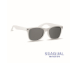 UV400 sunglasses with SEAQUAL® frame and black lenses colour white