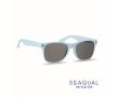 UV400 sunglasses with SEAQUAL® frame and black lenses colour light blue