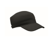 Brushed cotton military cap with velcro 260 g/m² colour black