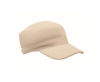 Brushed cotton military cap with velcro 260 g/m² colour beige