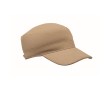 Brushed cotton military cap with velcro 260 g/m² colour khaki