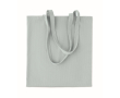 Polyester corduroy shopping bag with long handles 220 g/m² colour light blue