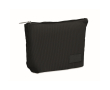 Polyester corduroy toiletry bag with inner lining 220 g/m² colour black