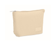 Polyester corduroy toiletry bag with inner lining 220 g/m² colour beige