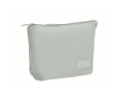 Polyester corduroy toiletry bag with inner lining 220 g/m² colour light blue