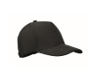 5-panel corduroy cap with adjustable closure 220 g/m² colour black