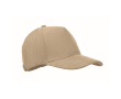 5-panel corduroy cap with adjustable closure 220 g/m² colour beige