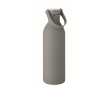 Stainless steel bottle with rubber finish 500ml colour dark grey