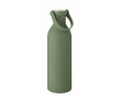 Stainless steel bottle with rubber finish 500ml colour dark green
