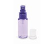 Body spray bottle with pump and cap 30 ml colour transparent violet