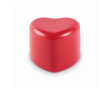 Vegan lip balm in heart-shaped case SPF10 vanilla colour red
