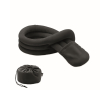 Roll-up polyester travel pillow with cover colour black