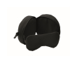 2-in-1 travel pillow with built-in eye mask colour black