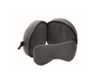 2-in-1 travel pillow with built-in eye mask colour dark grey