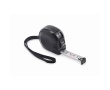 Recycled plastic tape measure with 3M steel tape colour black