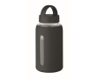 Borosilicate glass bottle with silicone sleeve 600ml colour black