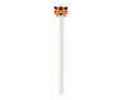 Wooden pencil with animal eraser colour white