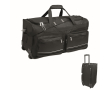 RPET trolley bag with 2 wheels and multiple pockets colour black