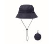 Water-repellent polyester bucket hat 64 g/m² colour navy-blue