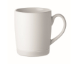 Matte white ceramic mug with colored silicone base 300ml colour white
