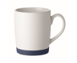 Matte white ceramic mug with colored silicone base 300ml colour navy-blue