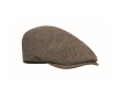 Flat beret-style polyester cap with metal buckle 335 g/m² colour khaki