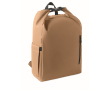 Roll-top RPET laptop backpack with elastic side pocket 15'' colour khaki