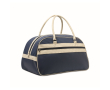 Classic vintage sports bag in synthetic leather 21.5L colour blue